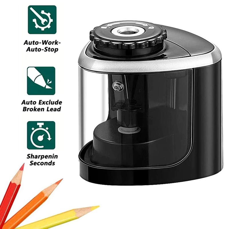 Electric Pencil Sharpener Usb - 自動鉛筆削り器 デスクトップ電動鉛筆削り器 6mm-8mm ポータブルカッター 学生用 学校