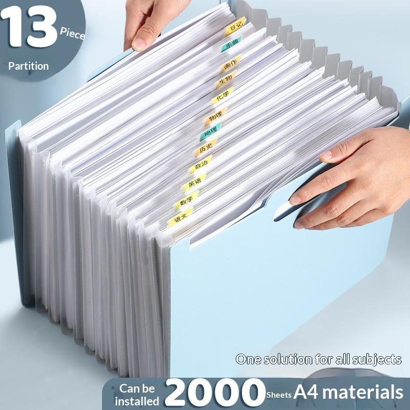 13ポケット付きのアコーディオン式ファイルフォルダー。ラベル - Expandable Accordion File Folder 13 Pockets のレビューと価格