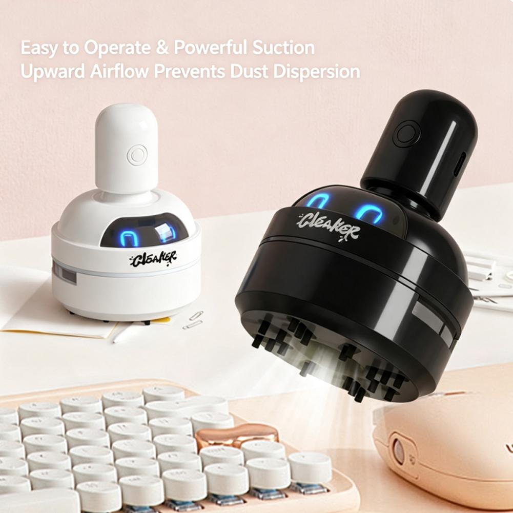 小型デスクトップ掃除機。かわいいロボットデザインで、机の上の - Mini Desktop Vacuum Cleaner For Eraser Dust のレビューと価格