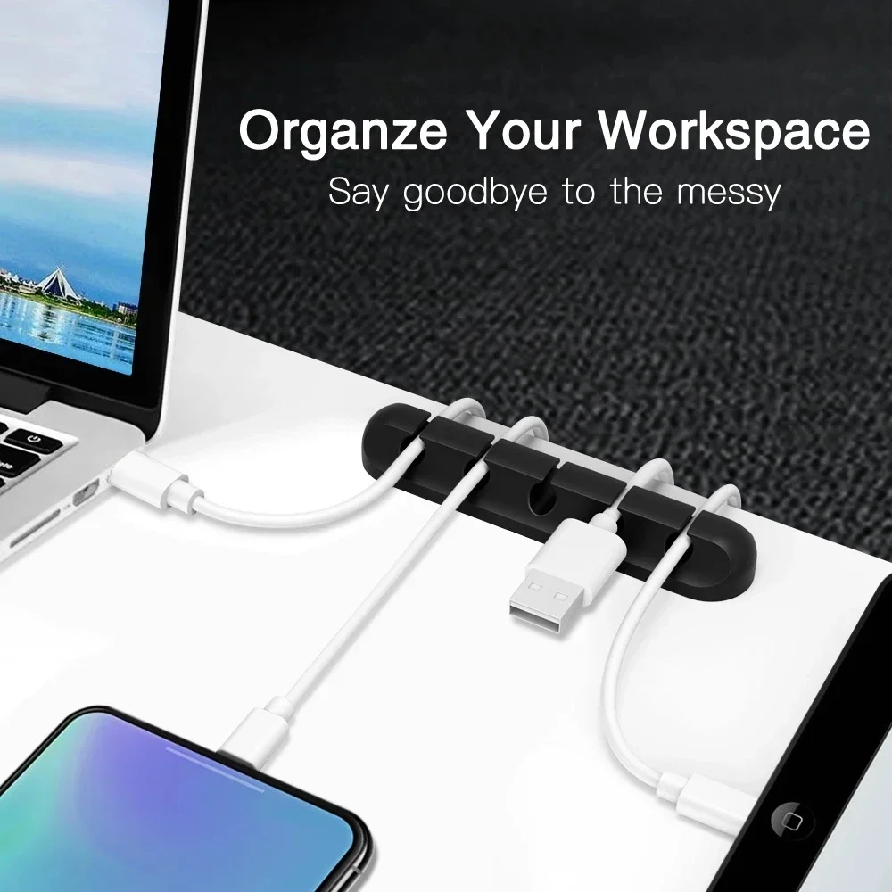 シリコン製USBケーブルオーガナイザー。USB充電ケーブルを - Desk Accessories のレビューと価格