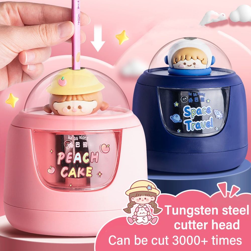 かわいい漫画バッテリー充電電動鉛筆削りスイッチ自動鉛筆削りク - Electric Pencil Sharpener Usb のレビューと価格